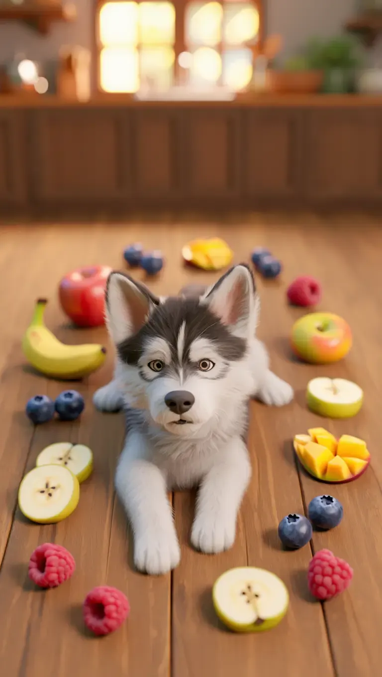 Tilly mit frischem Obst und Gemüse